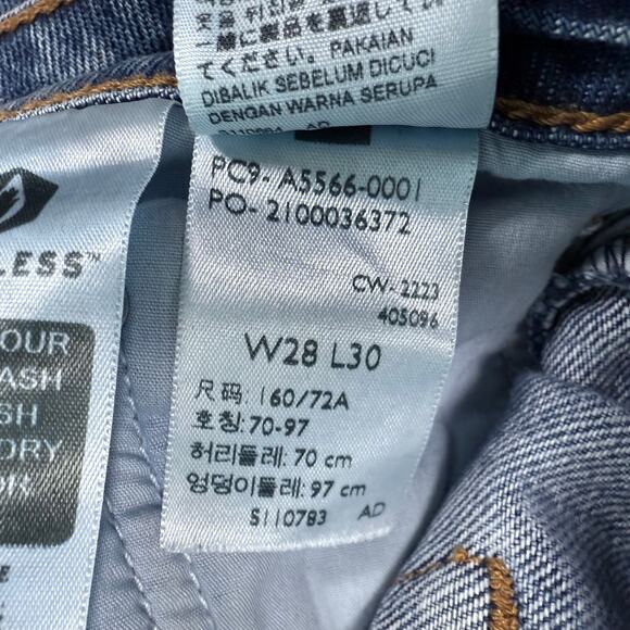 Levi's Low Loose Jeans Dark Wash Wide Leg Denim Pants A5566-0001 Womens W28 L30 - Picture 4 of 7